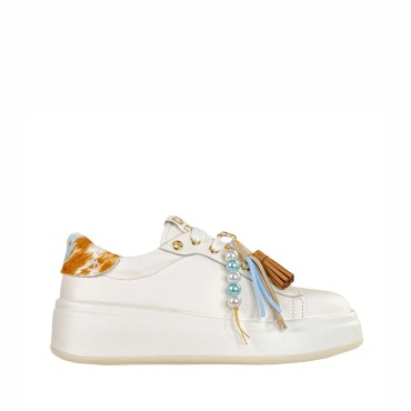 Gio+ sneaker calfskin combi cow's milk Olive 02A