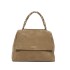 ORCIANI Borsa Sveva Peach Flowers Midi a spalla in suede con tracolla