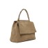 ORCIANI Sveva Peach Flowers Midi suede shoulder bag with shoulder strap