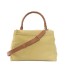 ORCIANI Sveva Peach Flowers Midi suede shoulder bag with shoulder strap
