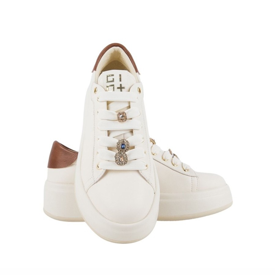 Gio+ sneaker combi milk caramel Olivia 04A