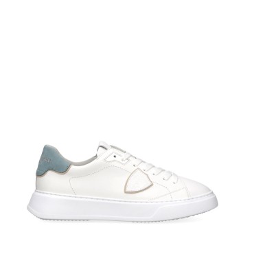 Philippe Model sneakers TEMPLE in pelle bianco/azzurro
