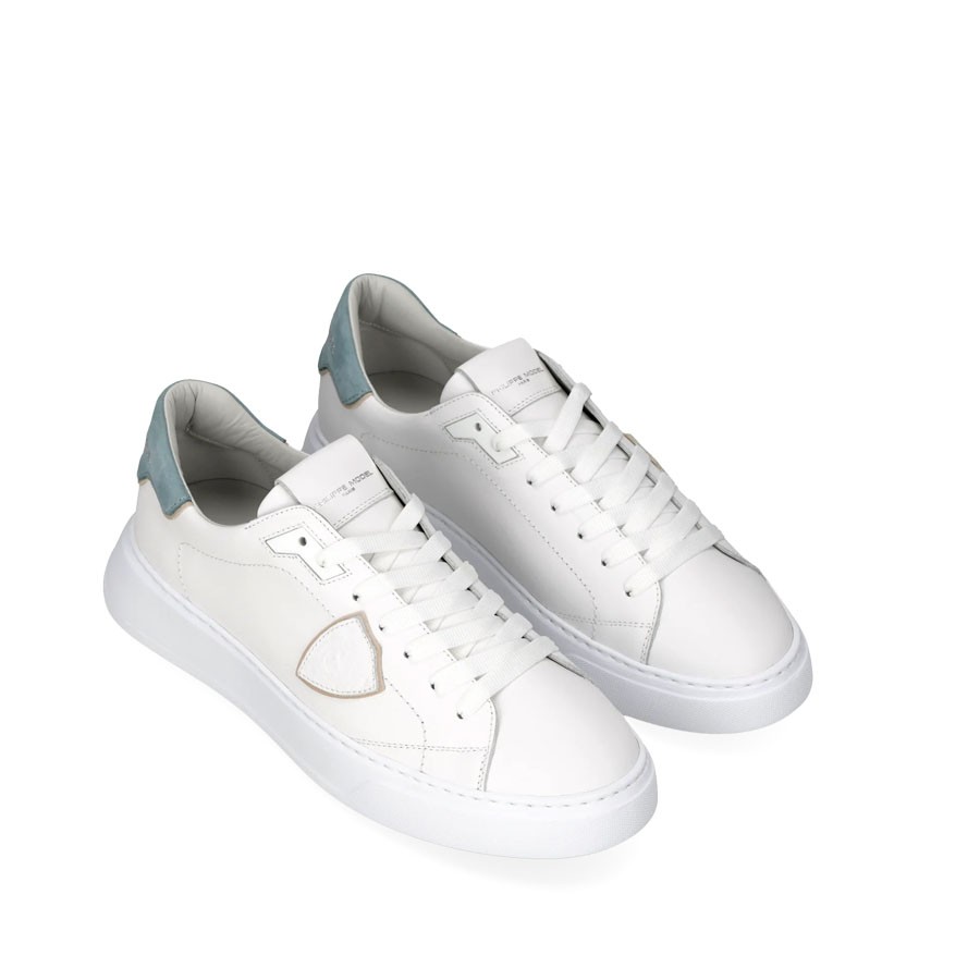 Philippe Model sneakers TEMPLE in pelle bianco/azzurro