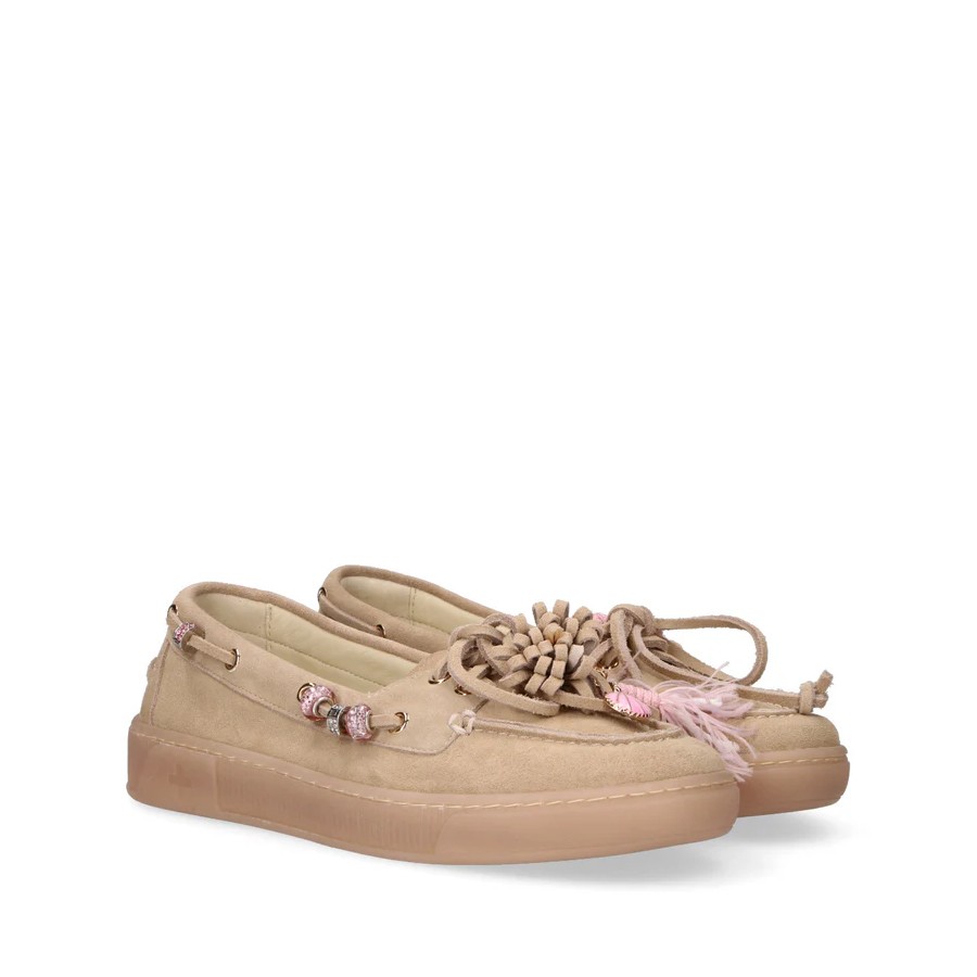 Gio+ moccasin boat combi sand Moka02