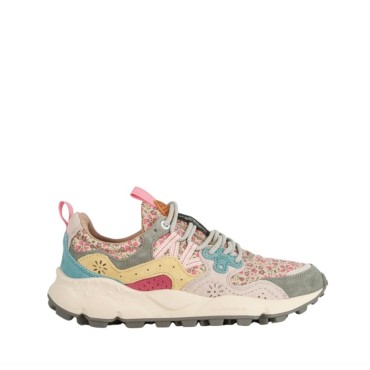 Flower mountain Yamano 3 woman suede nylon Leo Sage Pink Yellow
