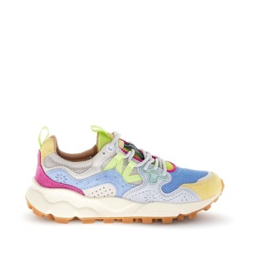 Flower mountain Yamano 3 woman suede ripstop yellow white azure 1G07