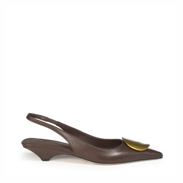 Vicmatiè slingback K20 Kitty Chanel marrone