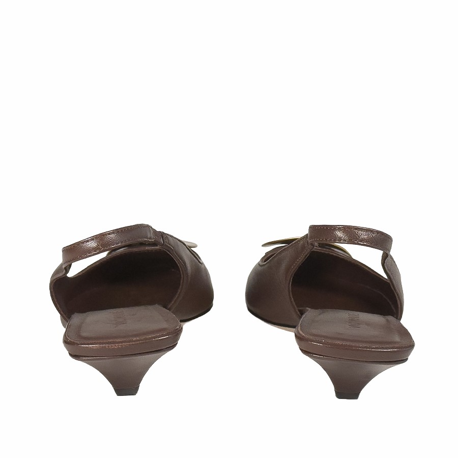 Vicmatiè slingback K20 Kitty Chanel marrone