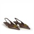 Vic Matie brown K20 Kitty Chanel slingback