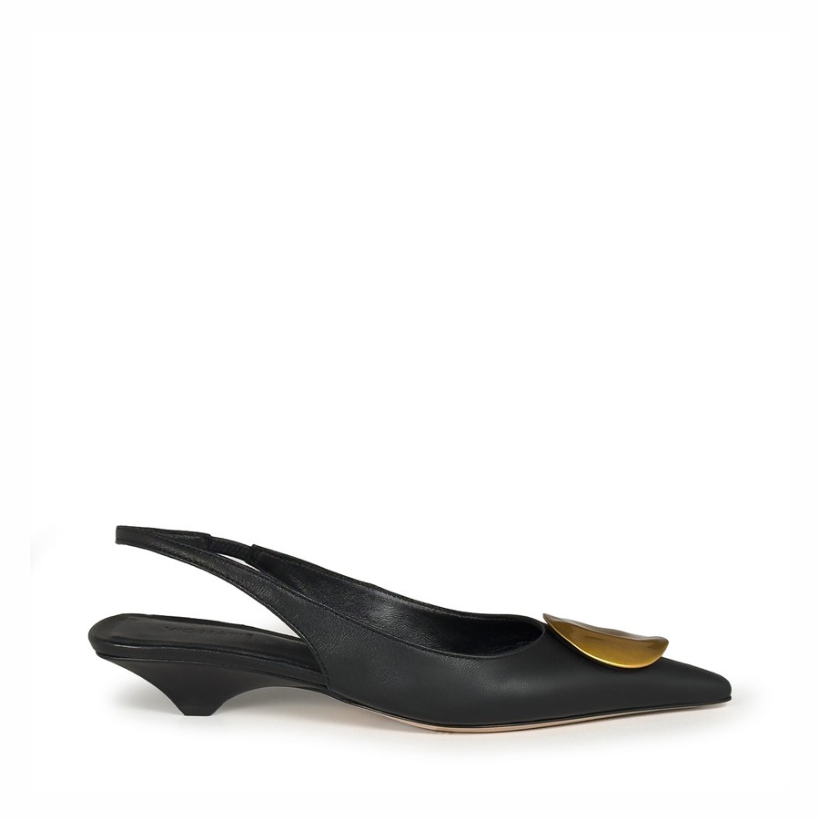 Vicmatiè black K20 Kitty Chanel slingback