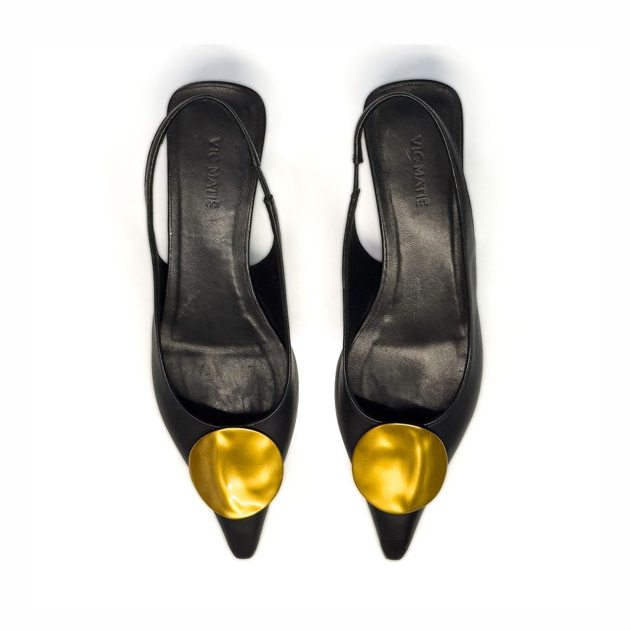Vicmatiè slingback K20 Kitty Chanel nero