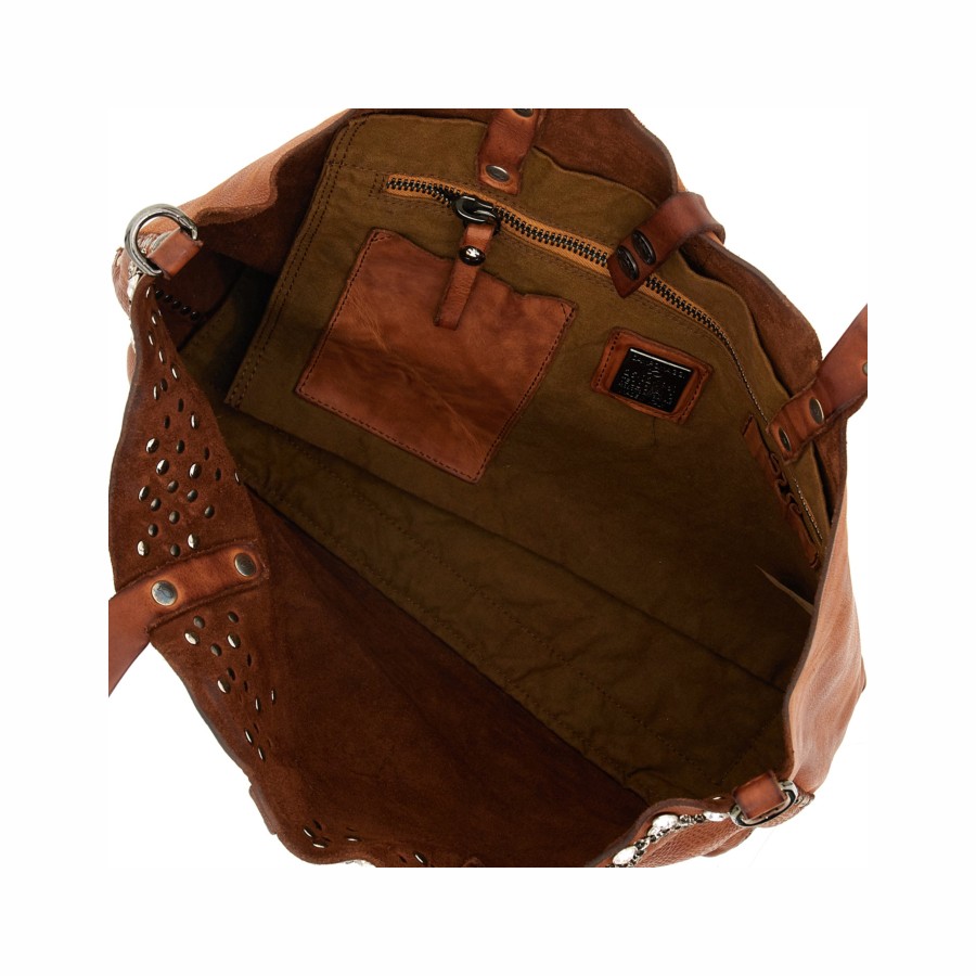 Campomaggi borsa shopping Bella Di Notte cognac