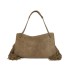ORCIANI Borsa Venus Peach Fringe Media a spalla in suede