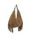 ORCIANI Hobo bag Peach Fringe large shoulder to the shoulder in suede