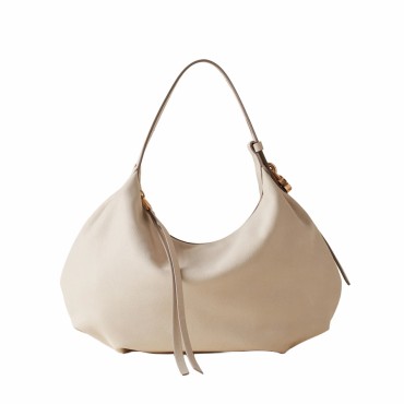 Borbonese borsa Hobo Prive small white cotton