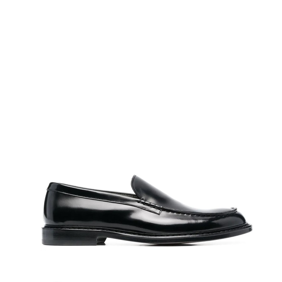 CERBERO mocassino uomo liscio in pelle blu navy