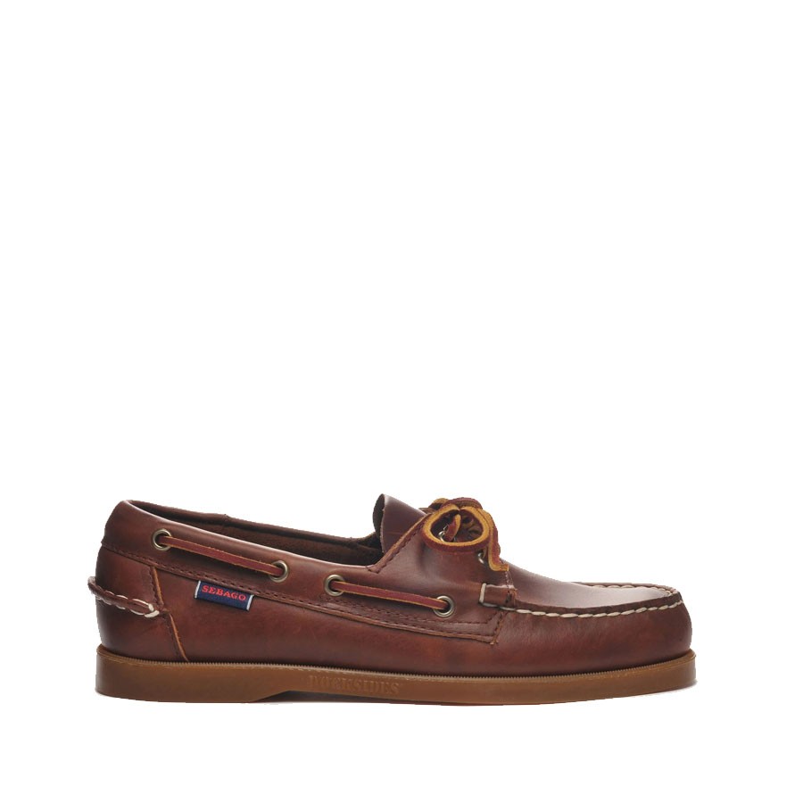 SEBAGO DOCKSIDES PORTLAND WAXED BROWN-HONEY