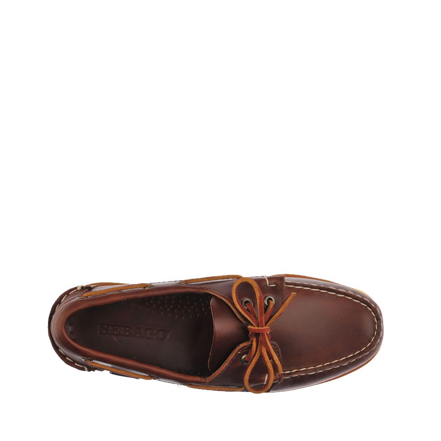 SEBAGO DOCKSIDES PORTLAND WAXED BROWN-HONEY