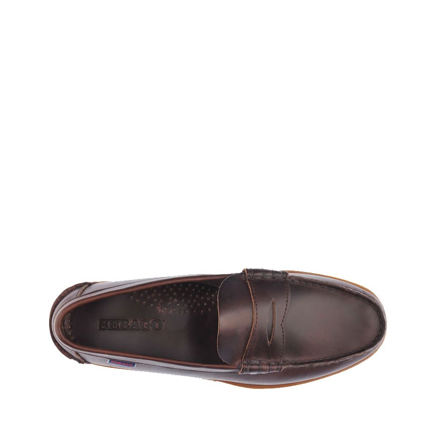 SEBAGO DOLPHIN WAXED TOTAL DK BROWN