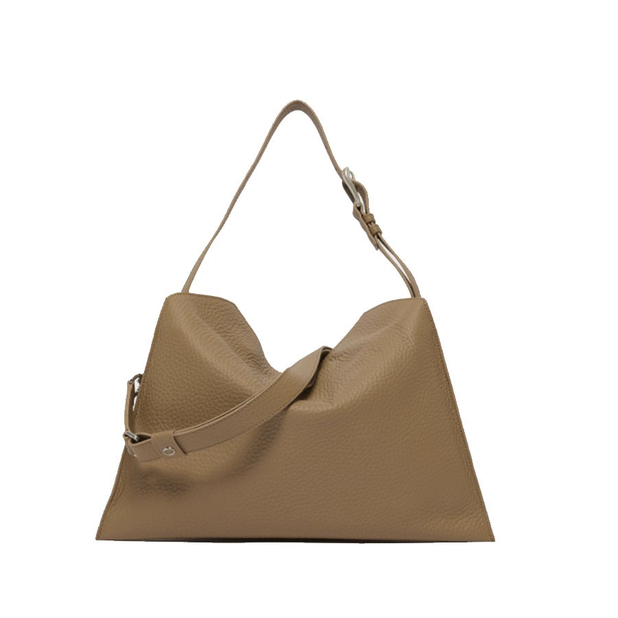 ORCIANI Borsa Trinity Soft Media a spalla in pelle martellata