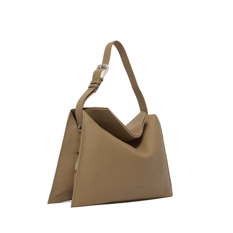 ORCIANI Borsa Trinity Soft Media a spalla in pelle martellata