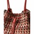 Borbonese borsa shopping large La Nido tessuto riciclato Op Multicolor Op/Red papaya