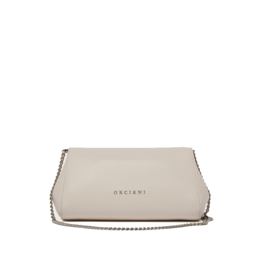 ORCIANI Clutch Gossip Alba Chain in leather