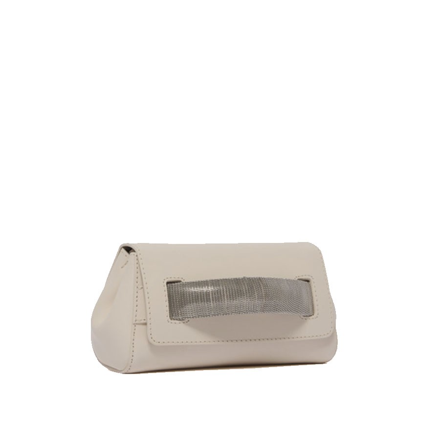 ORCIANI Clutch Gossip Alba Chain in leather