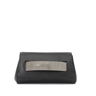 ORCIANI Clutch Gossip Alba Chain in pelle