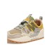 Flower mountain WASHI MAN Suede and Fabric Sneakers - Dove-White-Yellow