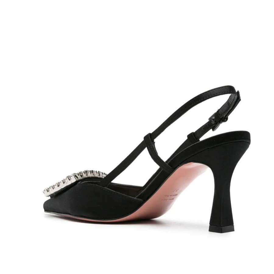 Roberto Festa chanel in satin with black jewel h 70