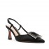 Roberto Festa chanel in raso con gioiello nero h 80