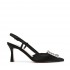 Roberto Festa chanel in satin with black jewel h 70