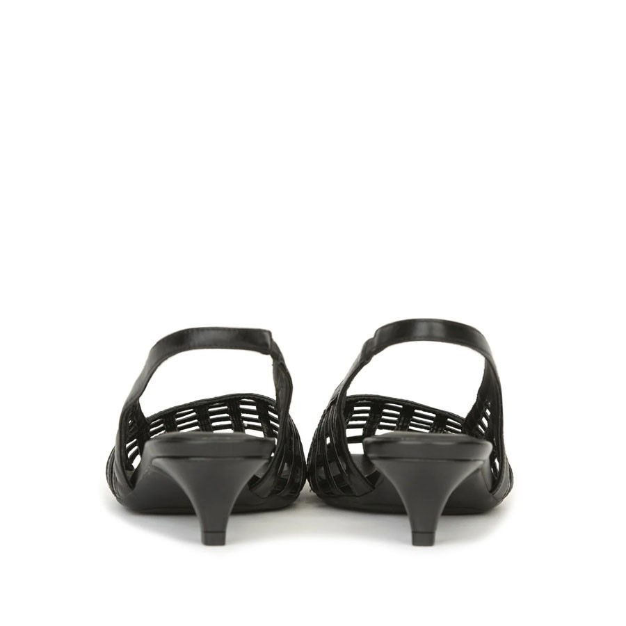ASH black leather basketred ENJI slingback