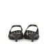ASH slingback ENJI canestrata in pelle nero