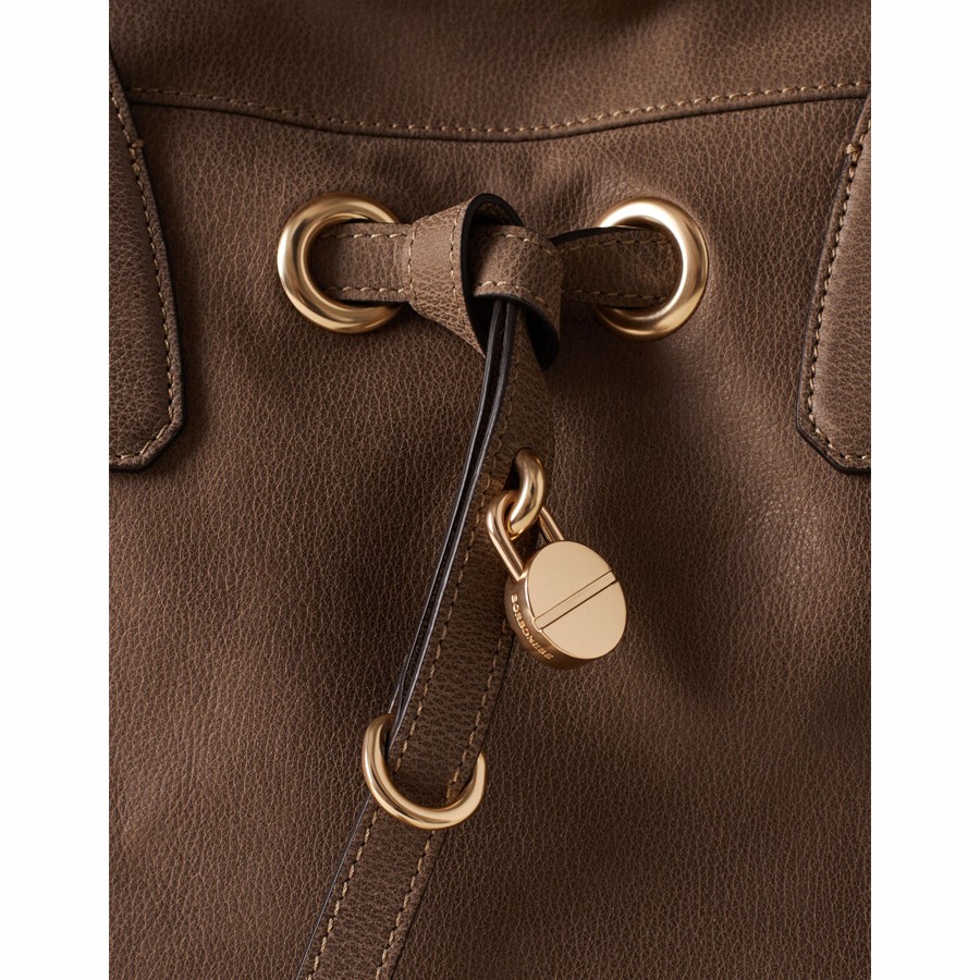 Borbonese borsa shopping Privè Pelle Mud