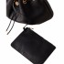 Borbonese medium Hobo bag in black leather