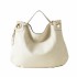 Borbonese borsa shopping London large Pelle white cotton