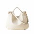 Borbonese borsa shopping London large Pelle white cotton