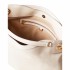 Borbonese London Large Leather Shopping Bag in White Cotton