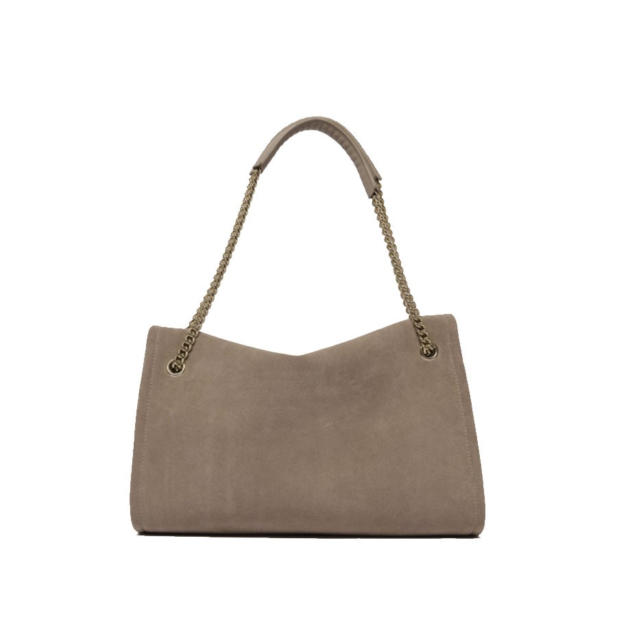 ORCIANI Venus Peach Midi shoulder bag in suede