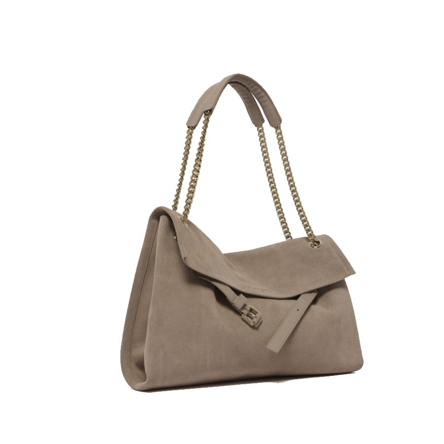 ORCIANI Venus Peach Midi shoulder bag in suede