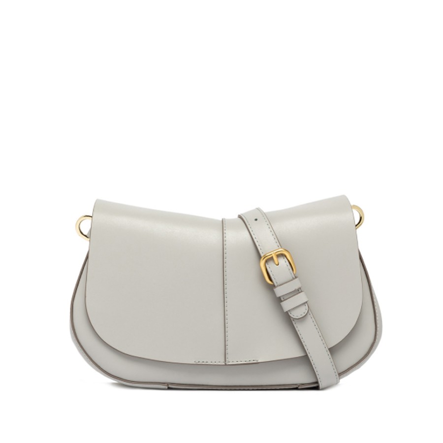 Gianni chiarini Borsa a spalla con tracolla HELENA ROUND in pelle silice