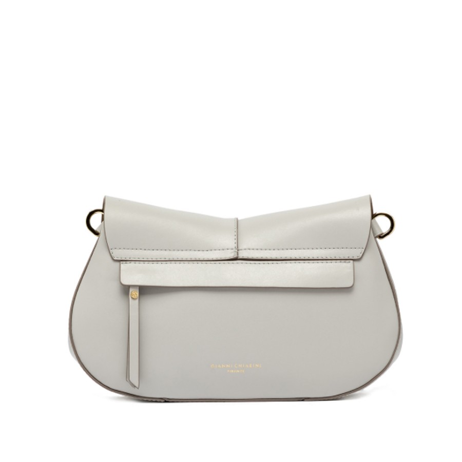 Gianni chiarini Borsa a spalla con tracolla HELENA ROUND in pelle silice