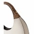 Borbonese Full Moon Medium Hobo Bag in White Cotton Leather