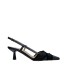 Roberto Festa slingback FALARA in tessuto e raffia blu/nero