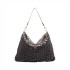 Campomaggi Carla large one-shoulder bag in dark brown woven leather