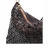 Campomaggi borsa monospalla large Carla intreccio pelle moro