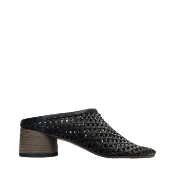 PANTANETTI women's perforated shoe in burnished braided leather