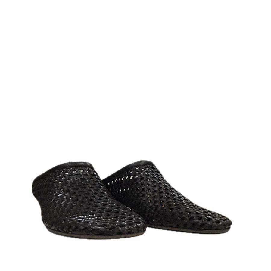 PANTANETTI women's perforated shoe in burnished braided leather